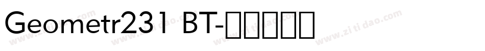 Geometr231 BT字体转换